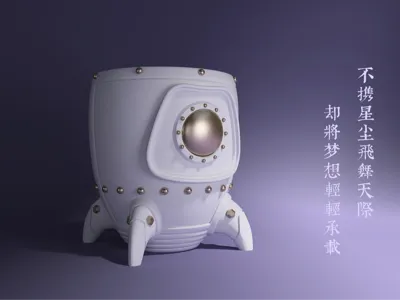 Astronaut Pen Holder