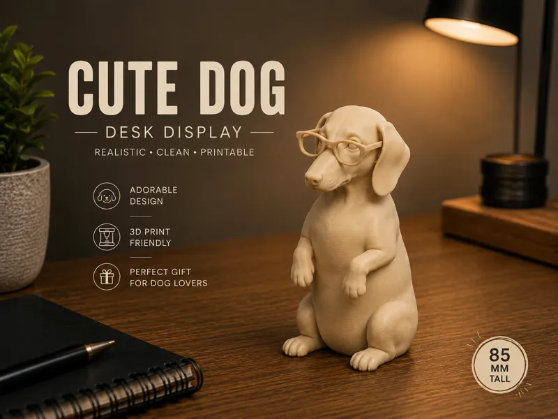 Dog With Glasses Desk Display