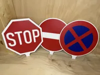 Schilder Parkverbot, STOP, Einbahnstraße für die H-Serie