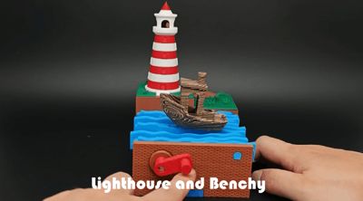 Lighthouse and Benchy