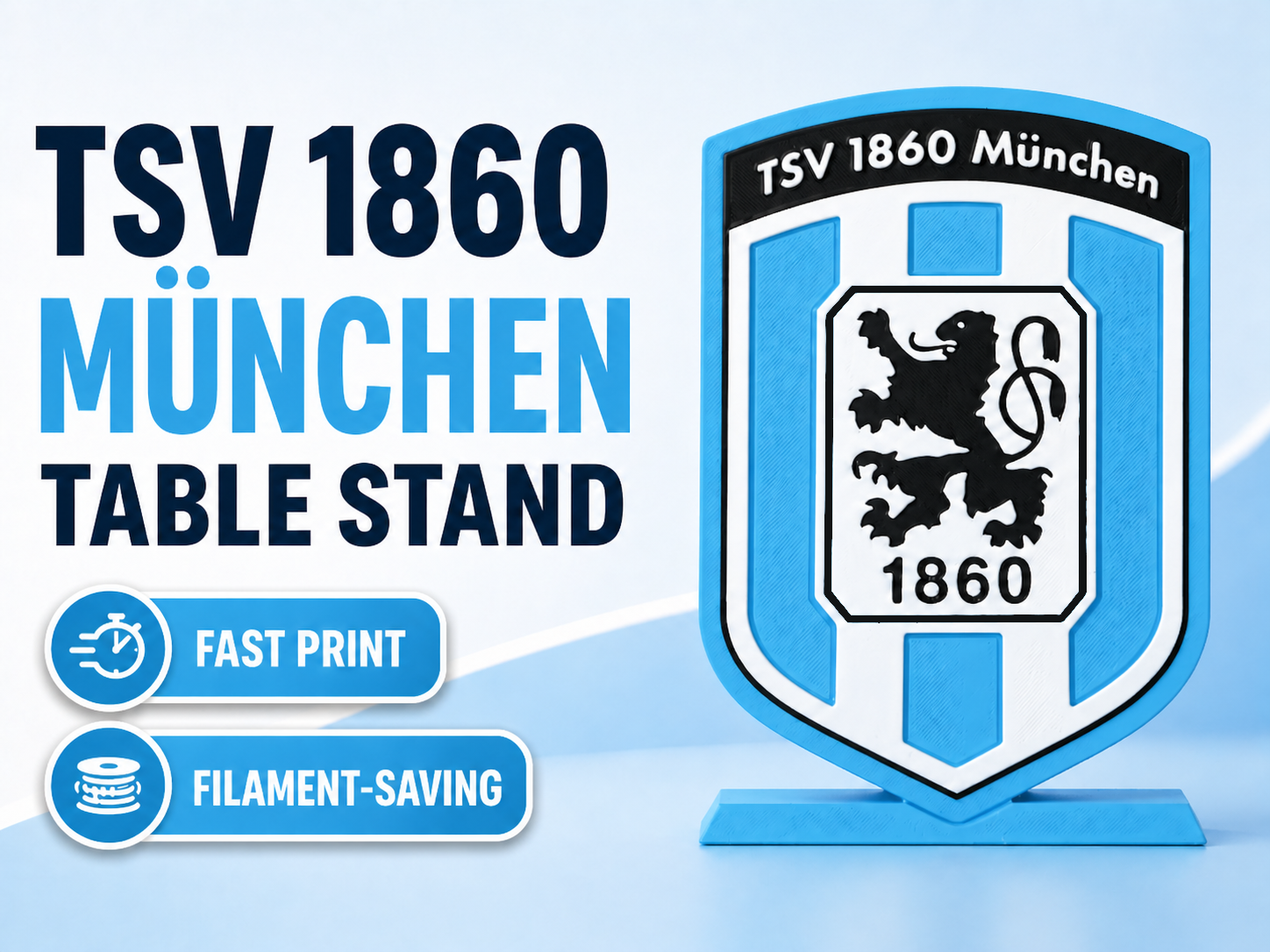TSV 1860 München Tischständer Fan Deko