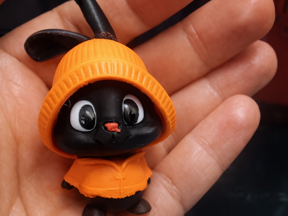 Tiny Hoodie Bunny – Adorable Mini Figurine