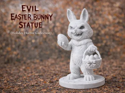 Evil Easter Bunny Statue