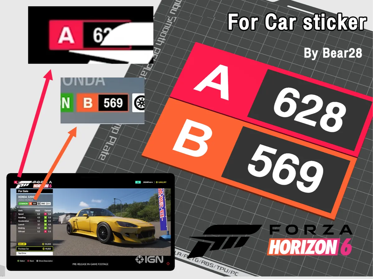 [Forza Horizon 6] Performance Index Plaques (Beta) - Free 3D Print ...