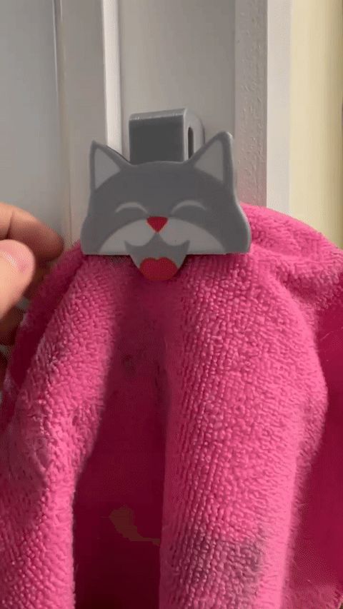 Cute Cat Face addon for Kitchen towel hanger 3M
