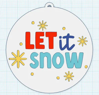 Let it snow ball - Christmas tree ornament