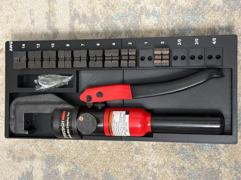 Gridfinity Hydraulic Crimper Tool Holder