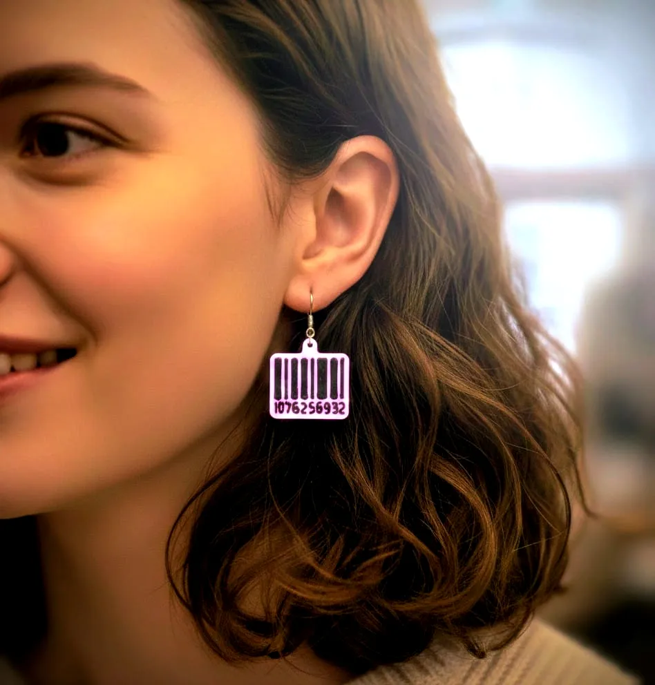 Mini Barcode Earrings view 3