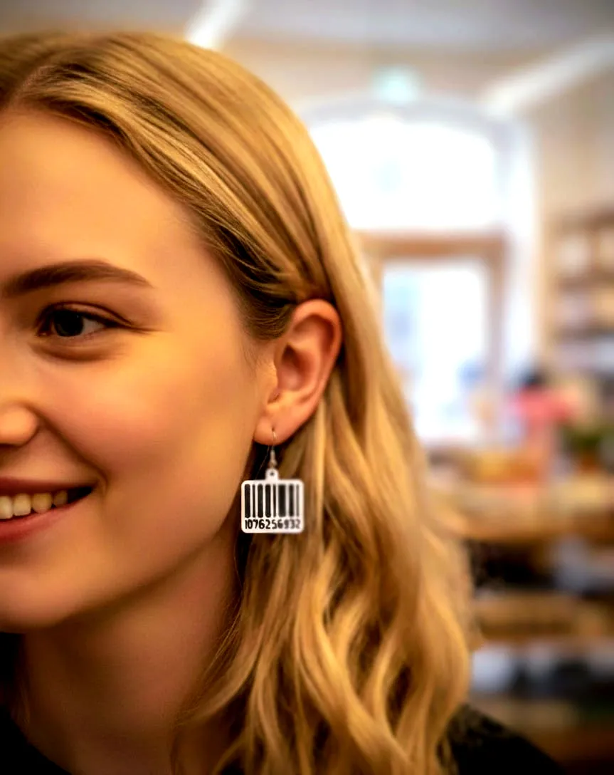 Mini Barcode Earrings view 4
