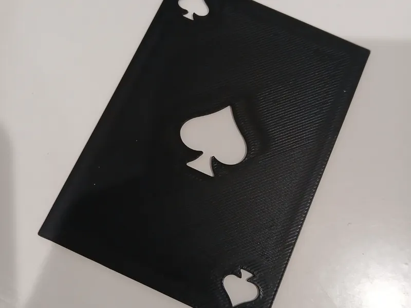 Ace of Spades Throwing Card