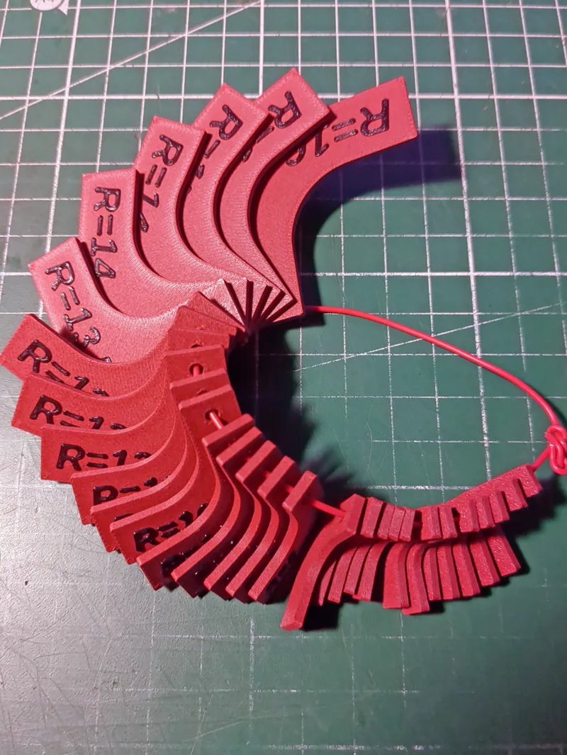 Radius Gauges in MM - A Set to print or customize
