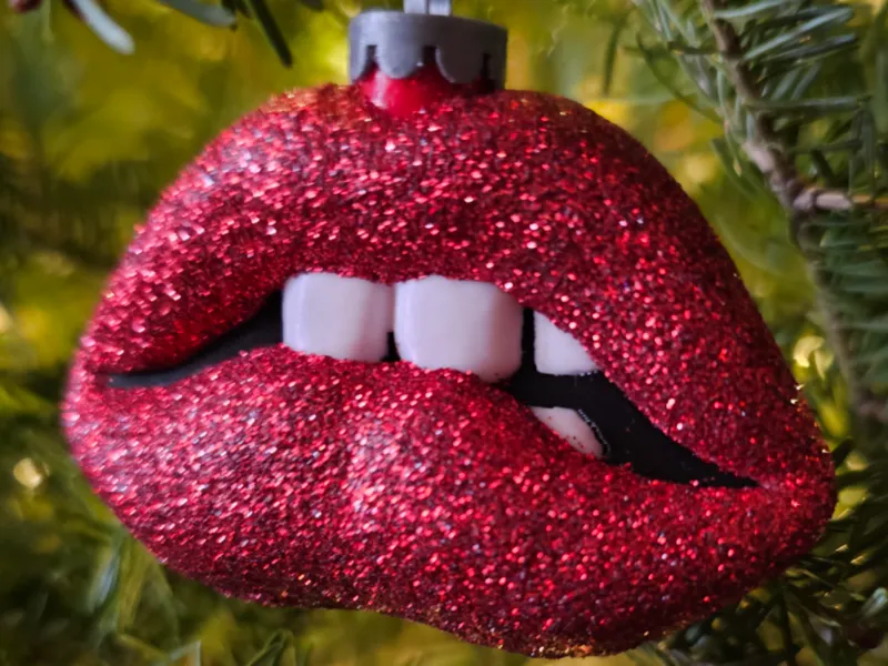 Rocky Horror Lips Ornament