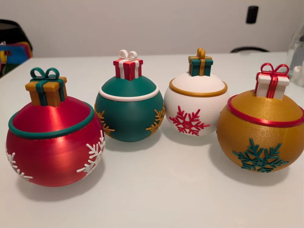 MAGIC BAUBLE Christmas Ornament 5-in-1 / NO AMS! - Free 3D Print Model ...