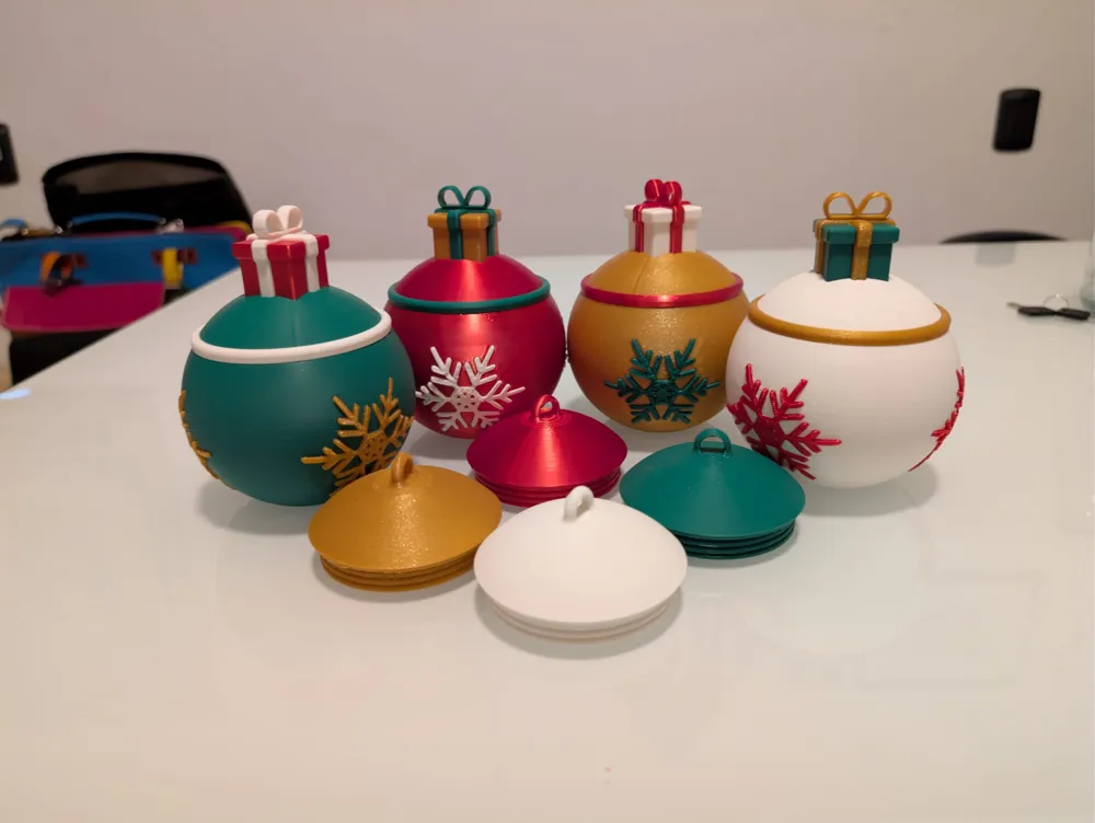 MAGIC BAUBLE Christmas Ornament 5-in-1 / NO AMS! - Free 3D Print Model ...