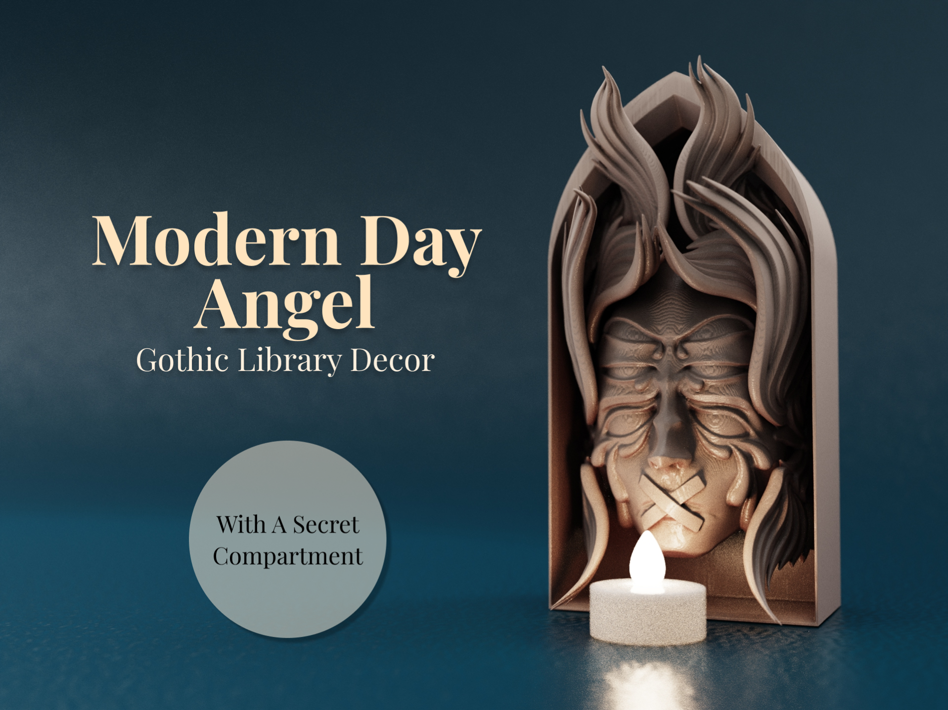 Modern Day Angel - Gothic Library Decor
