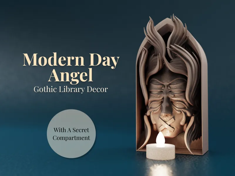 Modern Day Angel - Gothic Library Decor