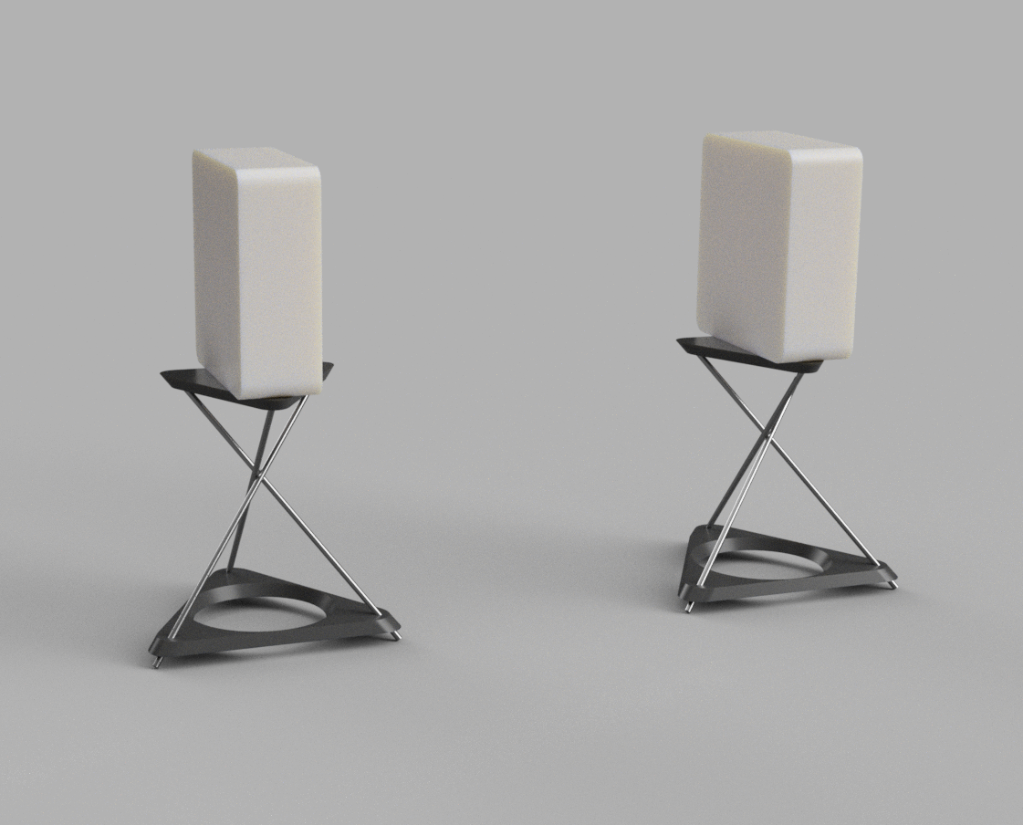 Miniatura 2 do modelo 3D 简约音箱支架适合桌面音箱