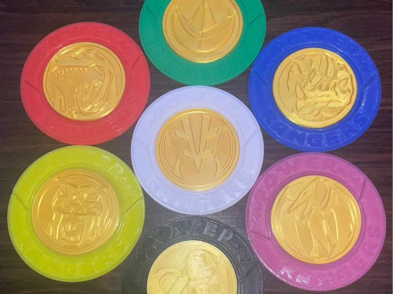 Mighty Morphin Power Coin Coaster Set - NO AMS