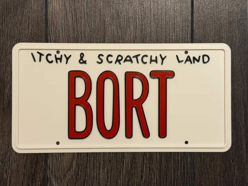 BORT License Plate from The Simpsons