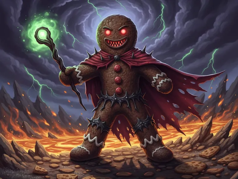 Evil Gingerbread Man Lebkuchenmann Wizard D&D 