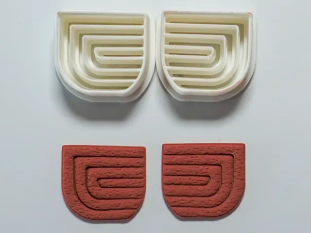 Geometrical Abstract Polymer Clay Cutter Earrings