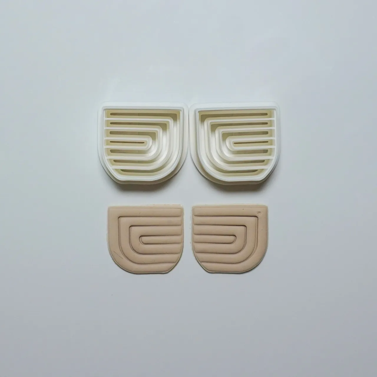 Geometrical Abstract Polymer Clay Cutter Earrings view 2