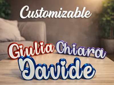 Cursive with heart Name Customizable 