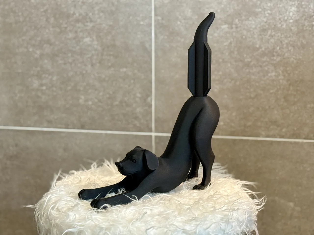 The Stretching Dog Toilet Paper Holder view 2
