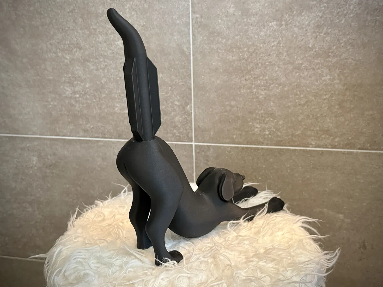 The Stretching Dog Toilet Paper Holder view 3