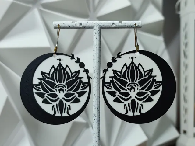 Aretes Loto de Medianoche