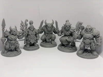 The Ironfang Warband - 5 x Orc Miniatures