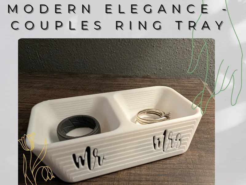Modern Couples Ring Tray