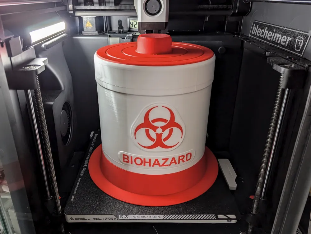 Biohazard Waste Disposal Container by blecheimer - MakerWorld