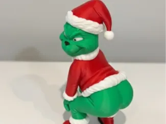Twerking Grinch Big Belly Bottom Christmas Figure 