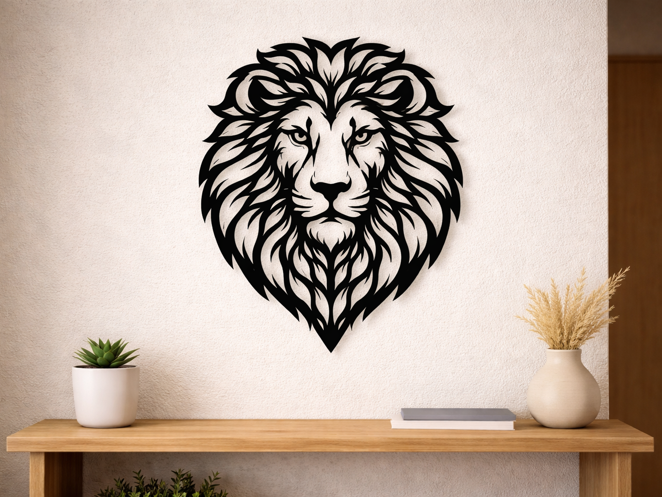 Lion head wall art decor