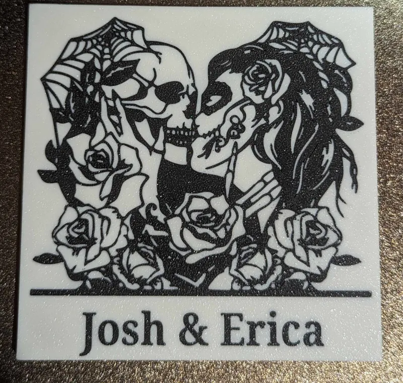 Skull Couple Wall Art