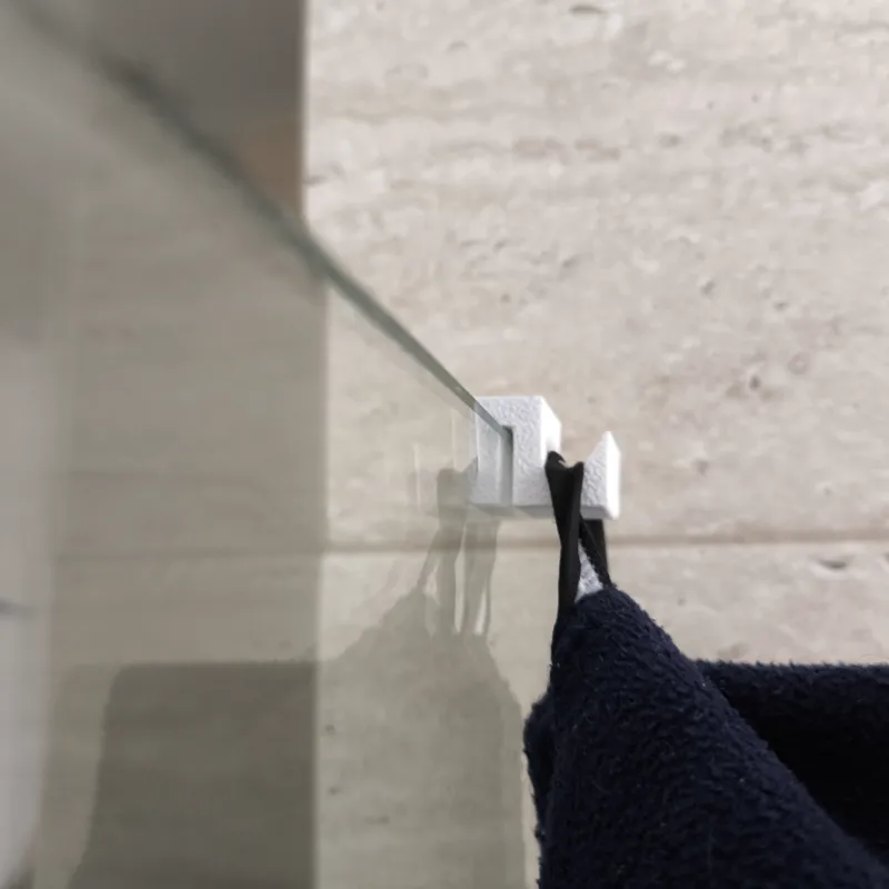 Minimalist Glass Shower Hook
