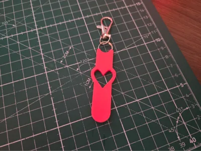 TPU heart keychain