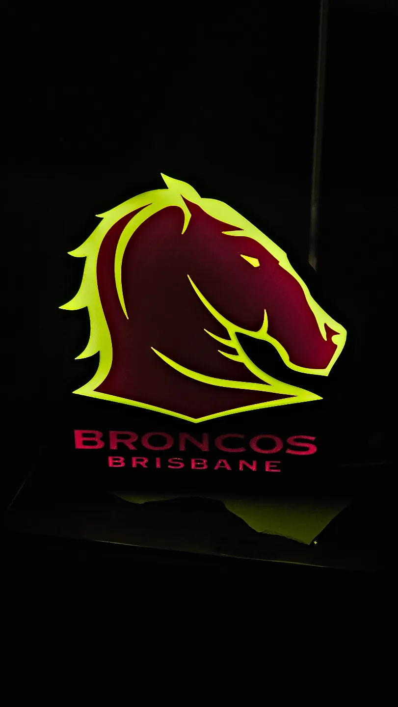 Conversion Nrl Led Sign Brisbane Broncos NRL inspired LED light box - Free 3D Print Model ...