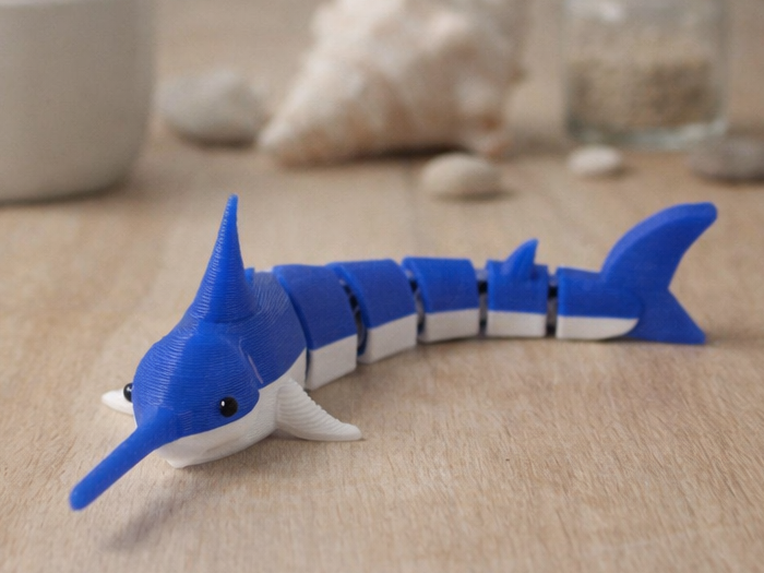 Flexi Swordfish Toy – Articulated Fidget Fish