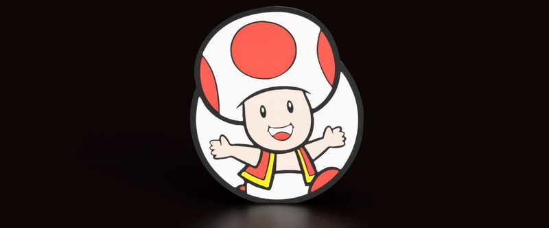 Toad - Mario world light box lamp