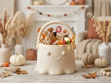 Adorno temático: Ghost Candy Basket – Cute Halloween Treat Holder — vista de referencia 3