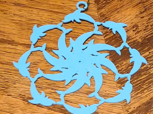 Dolphin Snowflake Ornament