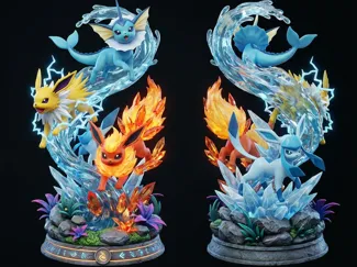 eve evolution ascention thunder water fire pokemon
