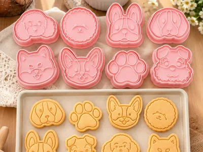 Puppy Head Cookie Mold Set