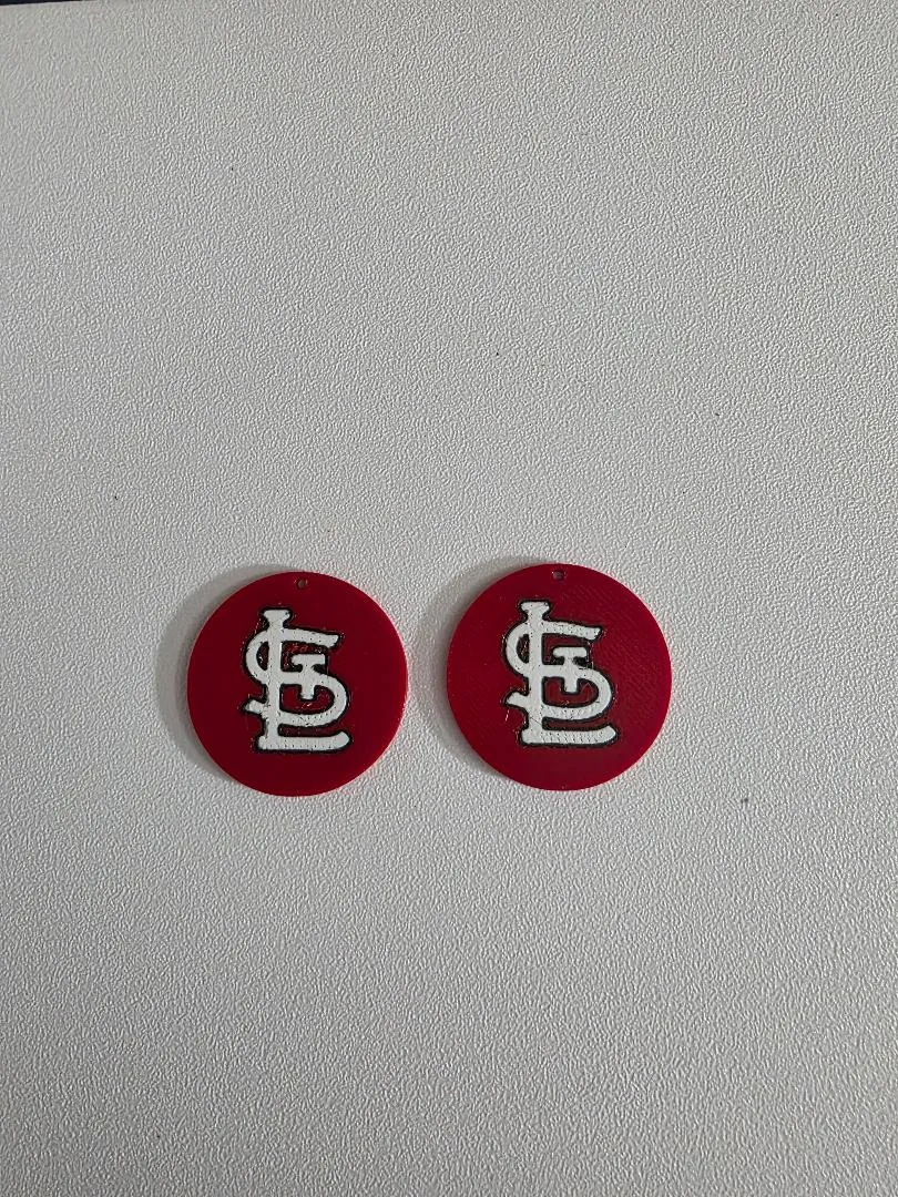 STL Cardinals Earrings view 2