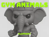 Éléphant bodybuildé, collection animaux de sport — photo 2