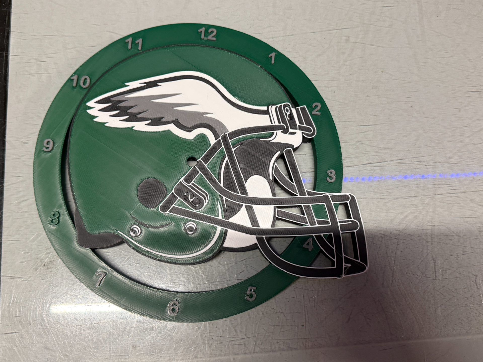 Philadelphia Eagles Helmet Clock