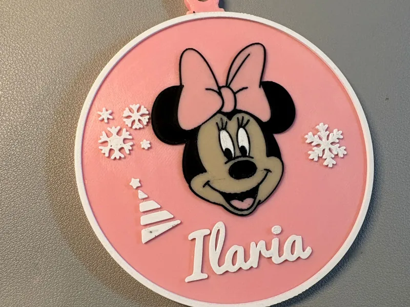 Pallina Natale Minnie con nome
