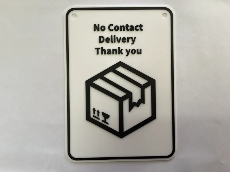 no contact delivery sign
